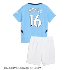 Maglie da calcio Manchester City Rodri Hernandez #16 Prima Maglia Bambino 2024-25 Manica Corta (+ Pantaloni corti)